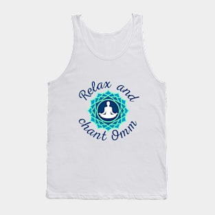 Azure Mandala and Chanting Om Tank Top